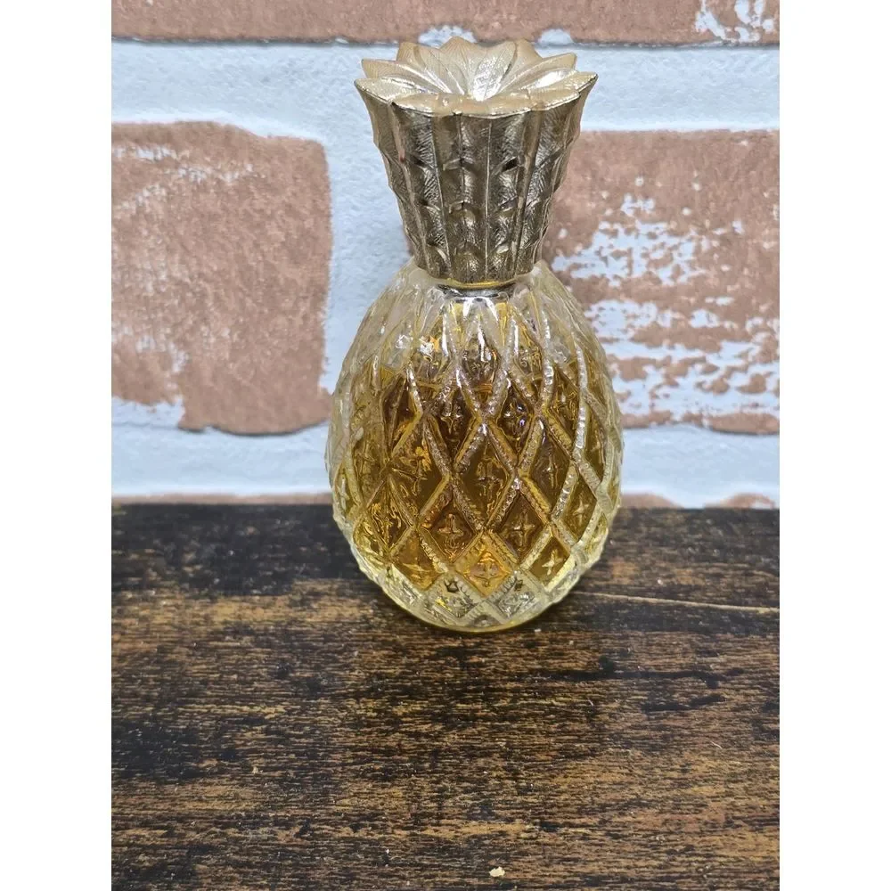 Vintage 70s Avon-Field Flowers- Cologne 1 oz. No Box Pineapple‎ Decanter 3